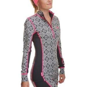 Kari Traa Sz M Rose half Zip Pullover Baselayer Top Shirt